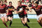 Johnny McNicholl (C) of Canterbury runs in to score a try during the round 11 ITM Cup match between Canterbury and Southland. Photo / Getty Images.