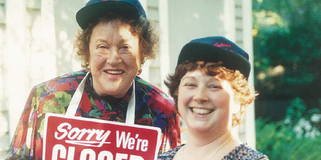 Julia Child (left) and Stephanie Hersh, who says there's nothing she wouldn't have done for her friend. Photo / Supplied