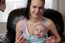 Billie-May Graham with son Ryder. Photo / Michael Craig 