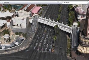 According to Apple's new Maps application roads in Las Vegas are melting. Photo / Supplied
