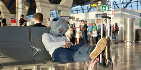 The Ostrich Pillow - "power naps anytime, anywhere". Photo / Supplied