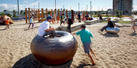 Wynyard Quarter play space. Photo / Supplied