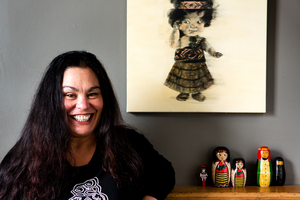 Rachel House's Maori Doll painting by Grant Hall is one of her most treasured possessions. Photo / Babiche Martens