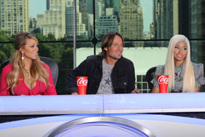 Mariah Carey, Keith Urban and Nicki Minaj on the judging panel for American Idol. Photo / supplied