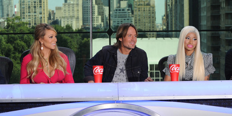 ;American Idol judges (from left) Mariah Carey, Keith Urban and Nicki Minaj. Photo / AP