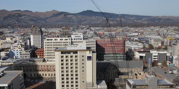 The earthquake damaged Christchurch Central Red Zone. Photo / Geoff Sloan