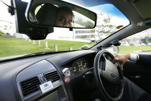 A video camera inside a taxi cab. Photo / Getty Images