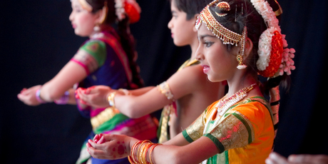 Next week's Diwali celebrations will include traditional performances such as a Tamil dance by Ashwini Rohan (foreground). Photo / Natalie Slade