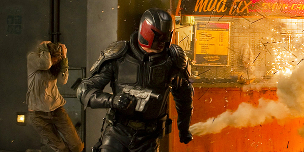 Karl Urban as Judge Dredd: A reboot that works. Photo / Supplied