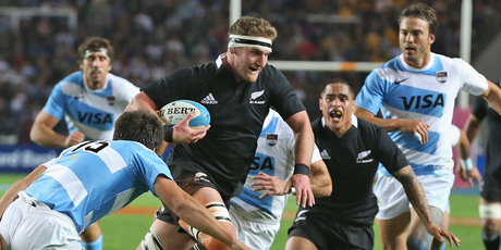 Kieran Read was the top tackler for the All Blacks with a total of 12 tackles and one assist, with no misses. Photo / Getty Images