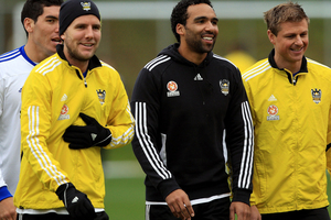 Jeremy Brockie (left) has been unstoppable in netting 18 goals for the Phoenix in warm-up games. Photo / Getty Images.