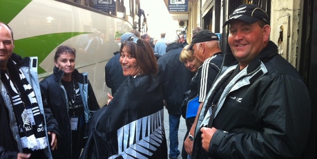 ABs supporters on their way to Estradiol Unico. Photo / James Ihaka