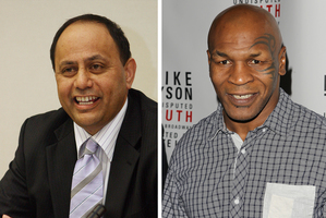 Mike Tyson could have a positive message for youngsters, says Willie Jackson (left). Photos / APN