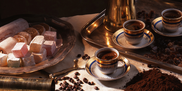 Kahve, aka Turkish coffee, is black and strong and bitter. Photo / Thinkstock.