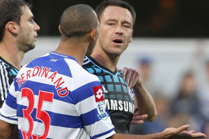 Chelsea captain Terry was handed the suspension and a $NZD 431,000 fine after being found guilty of using a racist slur towards Anton Ferdinand. Photo / Getty Images.