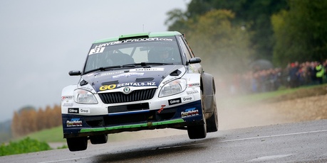 Hayden Paddon lost his lead after sliding into a ditch in France. Photo / Honza Fronek