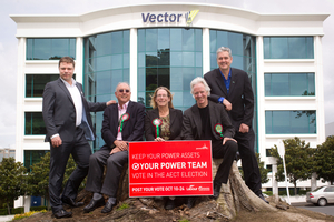 Your Power Team candidates (from left) Chris Olson, David Shand, Glenda Fryer, Tim McMains and Richard Leckinger. Picture / Richard Robinson