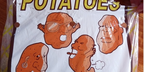 This unpretentious packaging appealed to 11-year-old twins Amber and Charlotte who were impressed with the fibre content in this bag of spuds. Photo / Supplied