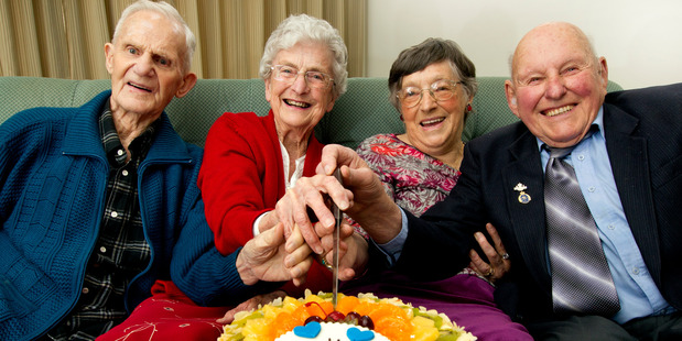 Neville and Zelma Allen (left) and Joyce and Comer Allen treasure their long and unusual friendship. Photo / Brett Phibbs