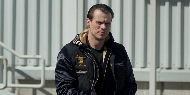Rokas Karpavicius was extradited back to New Zealand from Latvia in handcuffs and escorted by two detectives. Photo / Sarah Ivey