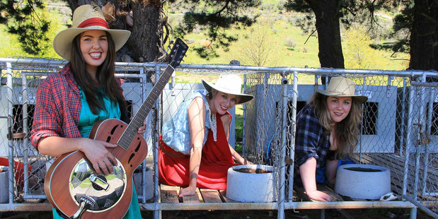 Mel Parsons (left) Amelia Guild and Emma Newborn are touring rural areas.