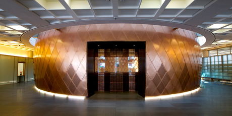 The orb-like courtroom in Wellington's Supreme Court takes visitors' breaths away. Photo / Mark Mitchell