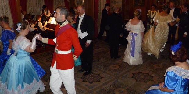 Modern-day Victorian dancers enjoy dressing up and experiencing a different time at a Highwic House ball. Photo / Supplied