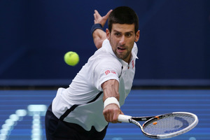 Novak Djokovic barely broke a sweat in yesterday's easy victory. Photo / Kim Cheung