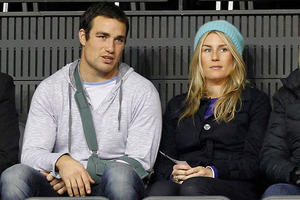 Richard Kahui, seen here with girlfriend Amy Rhodes, is one of only three World Cup casualties among the All Blacks. Picture / Christine Cornege