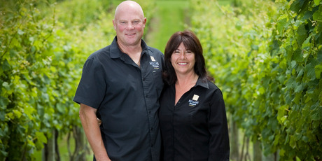 Jennimay and Ross Millar of Millars Vineyard in Mangawhai. Photo / Natalie Slade