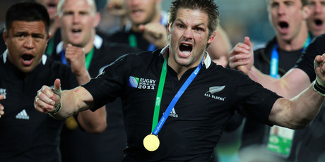Richie McCaw, who tasted World Cup glory last year, says Wayne Barnes became frozen with fear during the All Blacks' 2007 World Cup quarter-final loss to France. Photo / Doug Sherring