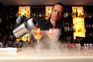 Karai Wall says once the vapour has gone a drink with liquid nitrogen is safe to consume. Photo / Bradley Ambrose