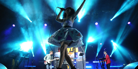 Kimbra performing on stage at Australia's Splendour In The Grass in July. Photo / Getty Images