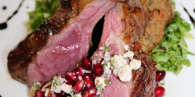 Lamb cutlets with a pomegranate side. Photo / Hawkes Bay Today
