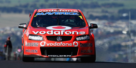 Jamie Whincup drives the #1 Team Vodafone Holden during the Bathurst 1000 on October 7. Photo / Getty Images
