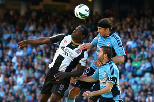 Emile Heskey (left) and the Newcastle Jets face the Central Coast Mariners next weekend. Photo / Getty Images
