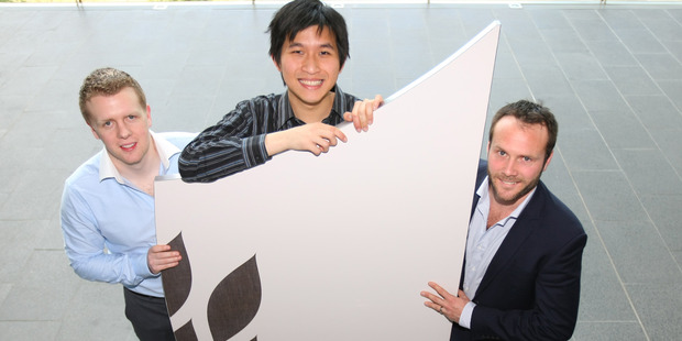 EcoFibre's (from left) Oliver McGregor, Shaun Tan and Carl Jones. Photo / Chris Gorman
