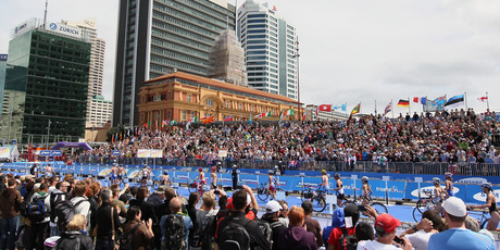 Competitors found plenty of support. Photo / Getty Images