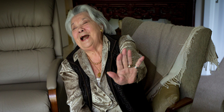 At the age of 86, Meme Churton is still beautiful and exotic. Photo / Brett Phibbs