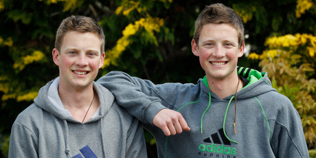 Josh (left) and Zac Lyon leave for Antarctica next year. Photo / Christine Cornege