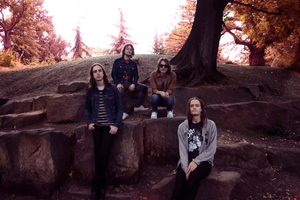 The Datsuns, from left Christian Livingstone, Ben Cole, Dolf de Borst and Phil Somervell, have just released their fifth album. Photo / Supplied