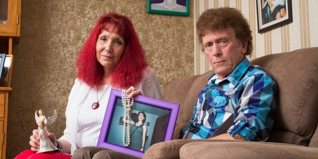 Grieving parents: Peter and Ebony Foley. Photo / Stephen Barker