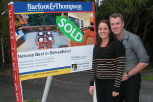 Rachael Wilson and Ryan Page bought their first home using Kiwisaver funds. Photo / Supplied