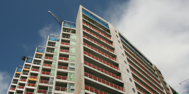 Owners of apartments in Scene Three are rallying against a prospective 470 per cent rise in rent. Photo / Greg Bowker