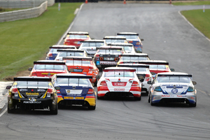 V8 SuperTourers field at Hampton Downs. Photo / V8 SuperTourers