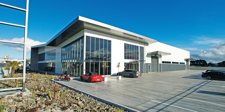 A design build project on Te Rapa Straight, Hamilton, recently completed by Big Shed Construction. Photo / Big Shed Construction Co Ltd.