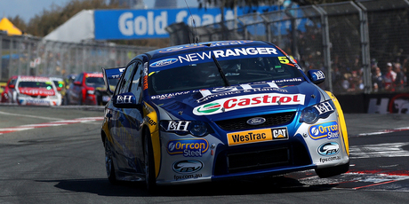 Mark Winterbottom and Richard Lyons shared the FPR Falcon on the Gold Coast last year. Photo / Getty Images