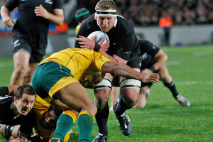 The All Blacks wrapped up the Bledisloe Cup series with a convincing win at Eden Park. Photo / Richard Robinson