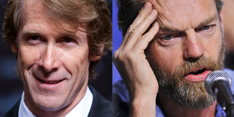 Director Michael Bay, left, and actor Hugo Weaving. Photo / AP