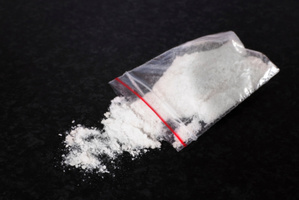 The man regurgitated - then tried to re-swallow - a snaplock bag full of methamphetamine, according to police. Photo / file